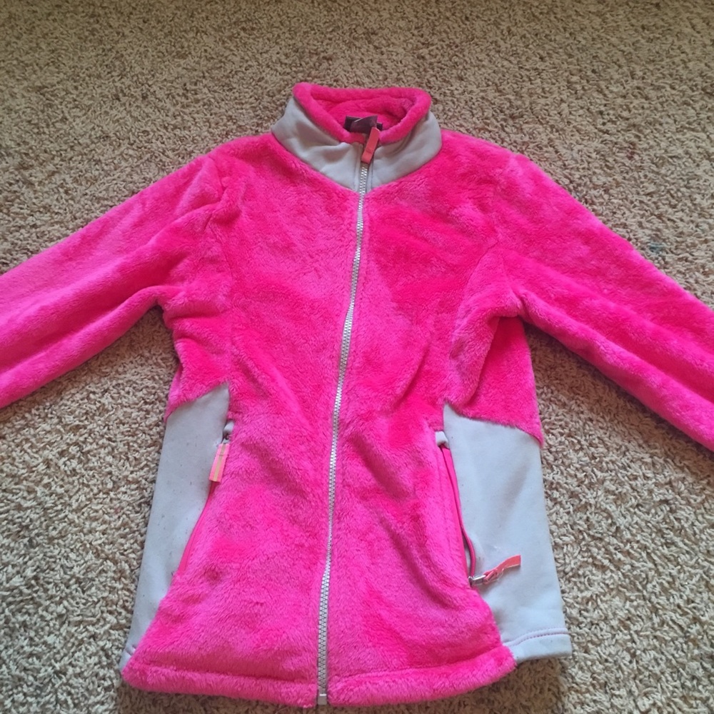 Fuzzy, soft pink jacket